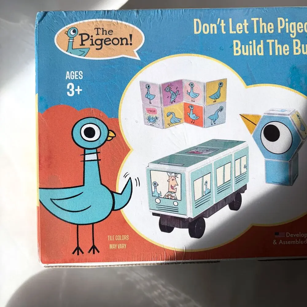 CreateOn Mo Willems Don't Let the Pigeon Build the Bus! Magnetic Tile Set NEW